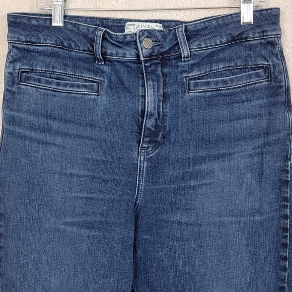 Fat Face UK Fly Flare 70's Inspired Denim Blue Jeans Sz 14 R - Picture 4 of 16